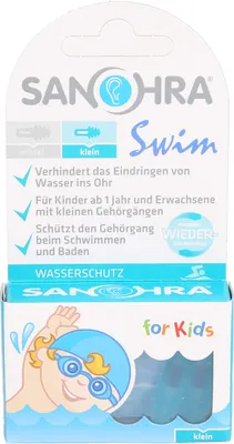 Obrázek produktu pro SANOHRA plavat f. Dětská ochrana sluchu, 2 špunty do uší