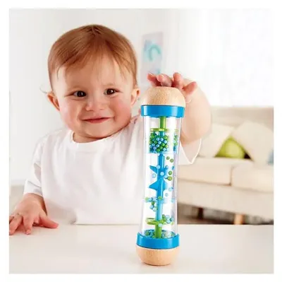 Produktbild von Hape Early Melodies Blauer Regenmacher, E0328