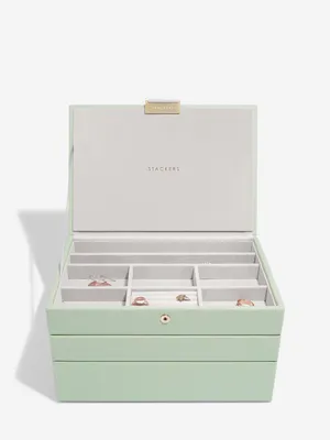Productafbeelding van STACKERS SAGE GREEN - Sieradendoos - Juwelendoos - Sieradenhouder - Sieraden Organizer