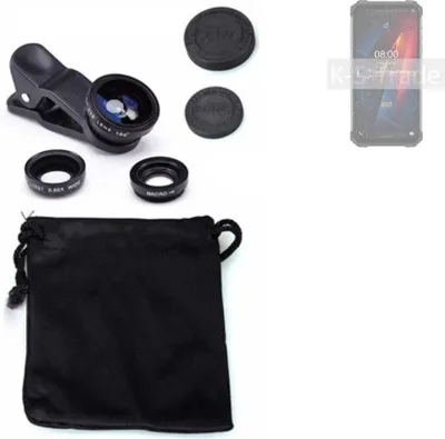 Produktbild von K-S-Trade Smartphone Kamera Linsen Set Kompatibel mit Ulefone Armor 8 5G 3in1 Clip-On Kamera Adapter Macro Weitwinkel FishEye Fischauge Objektiv Linse