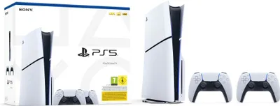 Produktbild von PlayStation 5 (Modellgruppe - Slim) + 2 Controller