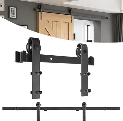 Produktbild von YARDIN 6.6FT/200cm zestaw do montażu drzwi przesuwnych, akcesoria do drzwi przesuwnych, system drzwi przesuwnych do drzwi przesuwnych, drzwi wewnętrznych, ścianek działowych i szafek ściennych