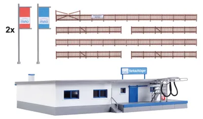 Produktbild von Kibri 37469 - N Verkaufsbüro MIRO mit Abfüllanlage  - Neu