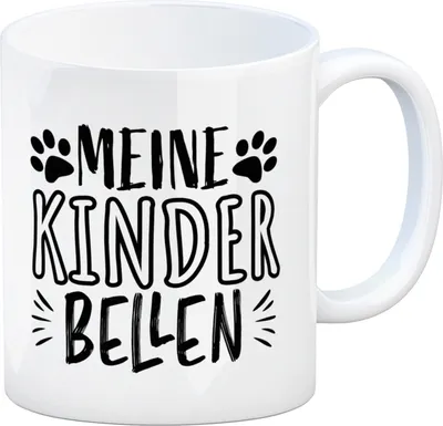 Produktbild von Meine Kinder bellen Hunde Kaffeebecher