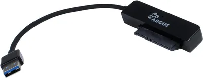 Produktbild von Adapter Argus K104A, USB-A 3.0 > 2,5" S-ATA (schwarz)