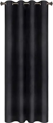 Produktbild von WOLTU Verdunklungsgardine mit Ösen Samtvorhang Thermogardine, 300 g/m² Schwere Verdunkelungsvorhang Schwarz 140x270 cm (1 Stück)
