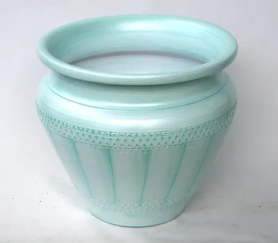 Produktbild von ÜBERTOPF KERAMIK ca.30 CM groß - Modell KLASSIK  Nr.2 Pastellgrün