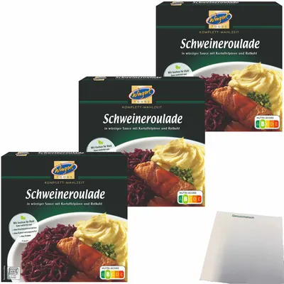 Produktbild von Wingert Schweineroulade 3er Pack (3x480g Packung) + usy Block