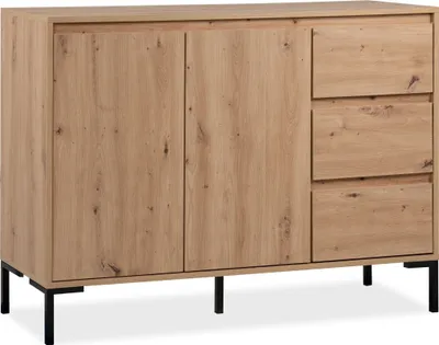 Produktbild von Kommode "Korsika" in Nachbildung Artisan Oak. Abmessungen (BxHxT) 120x87x40 cm