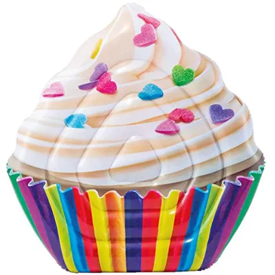 Image de Intex 58770 Matelas gonflable Cupcake 142 x 135 cm Muffin