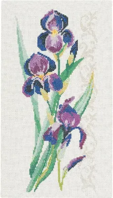 Produktbild von Permin Kreuzstich Stickpackung "Blumen II", Zählmuster, 34x60cm, 90-4837