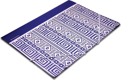 Immagine prodotto di Pergamy - Raccoglitore etno-elastico con patta, formato A4, blu