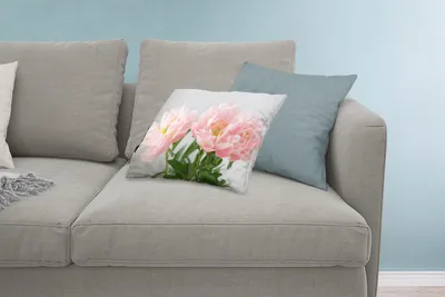 Produktbild von MuchoWow® Zierkissen Sofakissen Wohnzimmer Dekokissen 60x40 cm Blumenstrauß aus rosa Pfingstrosen - Kopfkissen - Polster mit Foto