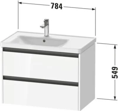 Produktbild von Duravit K25285055550000 Ketho2 WTU WH 784x455x549 Ei