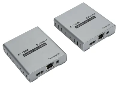 Productafbeelding van HDMI-Extender 4K 120M - HDMI-Signaalversterker - RJ45 Ethernet LAN - Infraroodafstandsbediening
