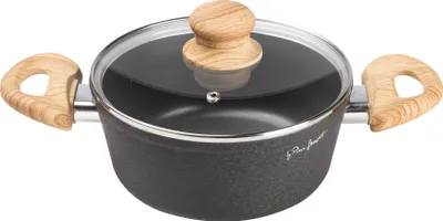 Obrázek produktu pro LAMART LT1246 Kastrol Ø 20 cm, objem 2,2 l, barva černá, výška 9 cm, materiál hliník, vnitřní nepřilnavý povrch