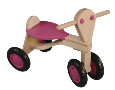 Image de Pertina Van Dijk Toys Roue en bois de bouleau à partir de 1 an - Rose