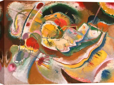 Obrázek produktu pro Umělecký tisk na plátně - Wassily Kandinsky, Malý obraz se žlutou barvou (Improvizace), 1914 - 100x70 cm
