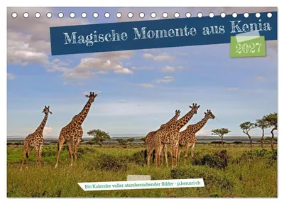 Produktbild von Magische Momente aus Kenia (Tischkalender 2027 DIN A5 quer), CALVENDO Monatskalender