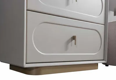 Obrázek produktu pro Moderní bílý elegantní designový toaletní stolek ze dřeva se zrcadlem