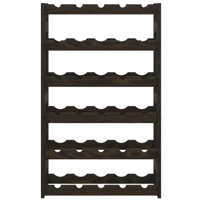 Produktbild von " "Weinregal schlichte Design - Flaschenregal, Kellerregal, für 30 Flaschen Schwarz Massivholz Kiefer NeuMöbel 9011795