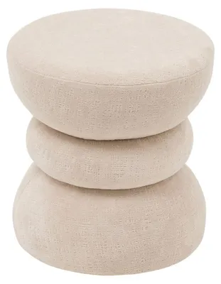 Produktbild von Runder sitzhocker „ritem“, durchmesser 36 cm, cremefarben - Atmosphera créateur d'intérieur