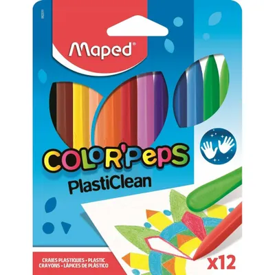 Immagine prodotto di MAPED Color'Peps PlastiClean penne di plastica triangolari 12 pezzi