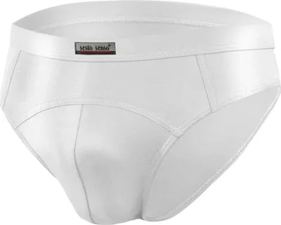 Produktbild von Sesto Senso Herren Slips Nipper - Bequeme Baumwollunterwäsche mit Elasthan, Sportlicher Schnitt, Flache Nähte, Weiß, Für Männer XL