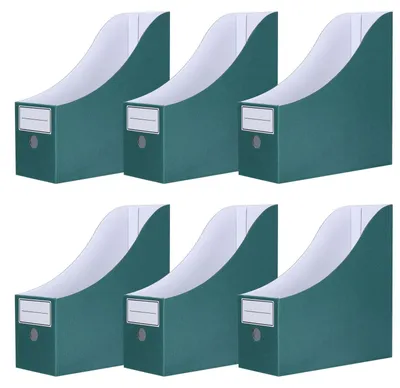Immagine prodotto di Omgoods - Set di 6 portariviste in cartone con etichette