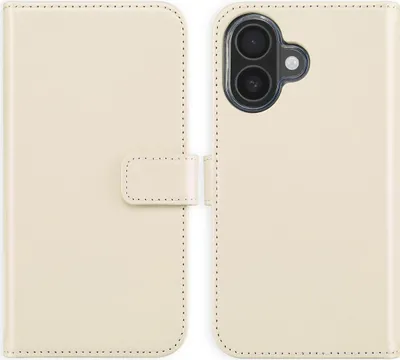 Obrázok produktu pre Selencia kožené puzdro s klopou iPhone 16 - Greige