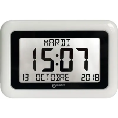 Immagine prodotto di Orologio da parete/da tavolo radiocomandato con calendario, bianco