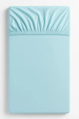 Image de Drap housse coton pour lit enfant 120x60 cm - Menthe