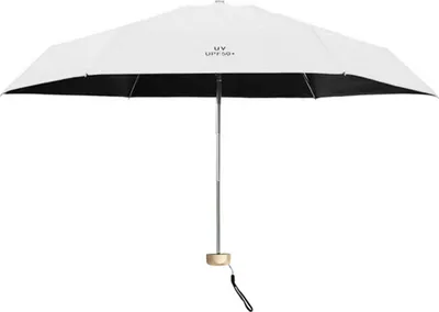 Produktbild von Sonnenschirm Superleichter Mini-Faltbarer UV-Schutz Winddichter Tragbarer Regenschirm Mit Doppeltem Verwendungszweck Weiß