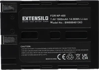 Produktbild von EXTENSILO Akku kompatibel mit Minolta Dynax 7D, 5D Kamera (1900 mAh, 7,4 V, Li-Ion)