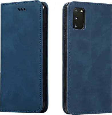 Produktbild von Mobigear Retro Slim Schutzhülle für Samsung Galaxy S20 – Klapphülle/Etui mit Geldbörsenfunktion – Blau