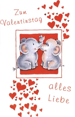 Produktbild von Valentinstag - Glückwunschkarte im Format 11,5 x 17 cm mit