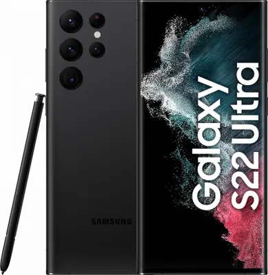 Produktbild von Samsung Galaxy S22 Ultra SM-S908B, 17,3 cm (6.8"), 12 GB, 256 GB, 108 MP, Android 12, Schwarz