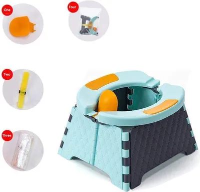 Immagine prodotto di Vaschetta da bagno per bambini piccoli, con sedile pieghevole, blu, per uso interno ed esterno
