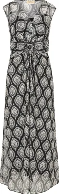 Produktbild von Cartoon Midikleid V-Ausschnitt ärmellos figurnah Ethno-Muster 130 cm Länge