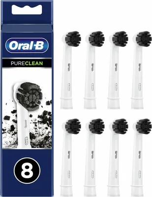 Produktbild von Oral-B PureClean 80352924, 8 Stück(e), Schwarz, Weiß, 3 Monat( e), 43,6 g, 33 mm, 60 mm
