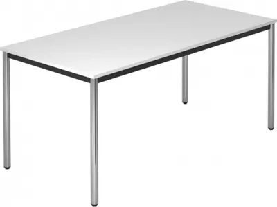 Produktbild von DORAN DR16 C - Weiß 160 x 80 mit Rund-Rohr/Chrom