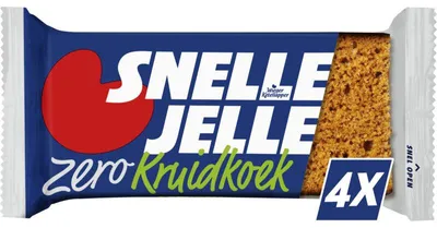 Obrázek produktu pro Snelle Jelle Kruidkoek Zero Bar 168 g – Svačinové tyčinky s vysokým obsahem vlákniny bez cukru