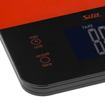 Produktbild von WMF 3201010493, Elektronische Küchenwaage, 5 kg, 1 g, Schwarz, Rot, Rechteck, fl oz, g, lb oz, ml