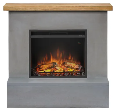 Image de Cheminée électrique décorative "ROLF" gris - Powerflame
