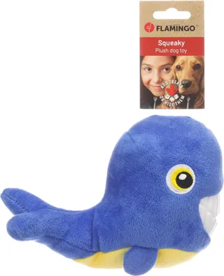 Immagine prodotto di Fenicottero giocattolo per cani Gebla balena blu
