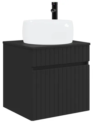 Image de Meuble-lavabo suspendu vidaXL, noir, 49 x 44,5 x 66 cm