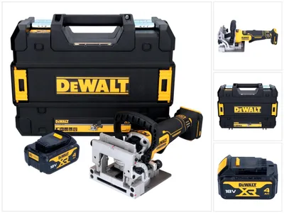 Produktbild von DeWalt DCW 682 NT Akku Flachdübelfräse 18 V 102 x 20 mm Brushless + 1x Akku 4,0 Ah + TSTAK - ohne Ladegerät