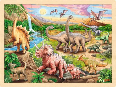 Produktbild von goki Einlegepuzzle Dinosaurierwanderung