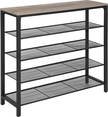 Zdjęcie produktu dla VASAGLE Stojak na buty z 4 półkami przemysłowy 100x30x92,5cm