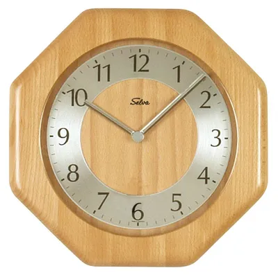 Produktbild von SELVA SELVA Funk-Wanduhr Buche Arrach